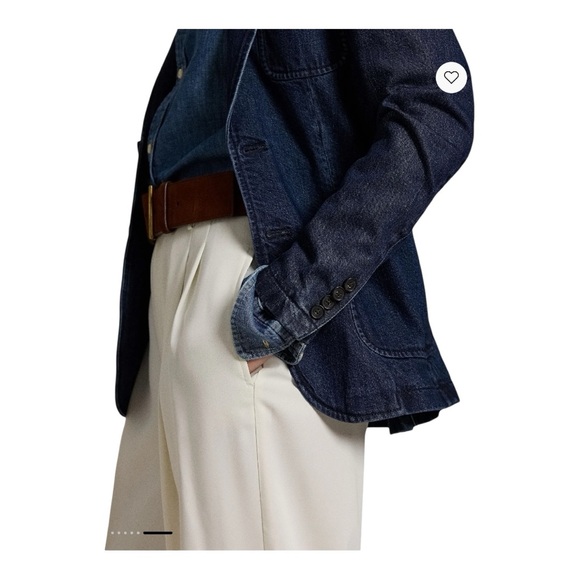 🕶️ Polo Ralph Lauren Cotton Denim Single-Breasted Blazer – Size 4 – NWT 🕶️ - Picture 5 of 12